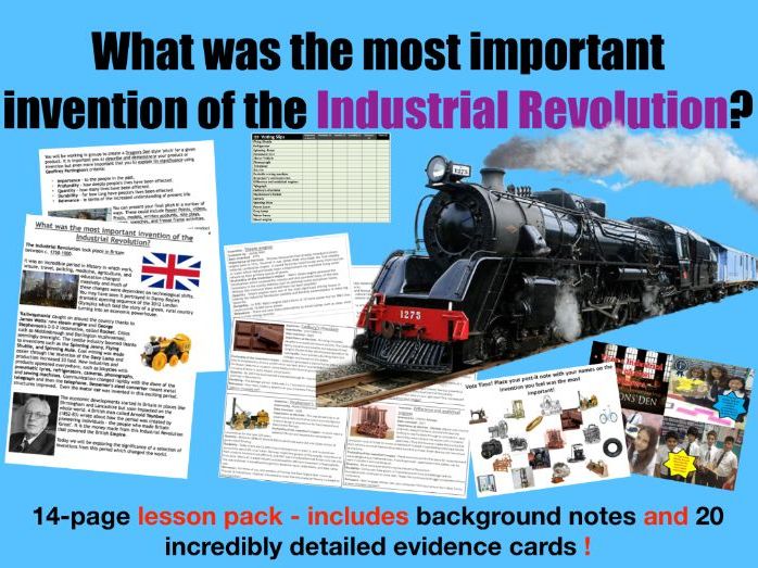 Industrial Revolution Dragon's Den - 14-page full lesson (notes, project pack)