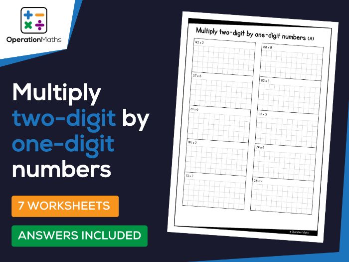 Multiply two-digit by one-digit numbers