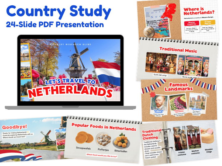 Netherlands Country Study | Geography & Culture 24-Slide Presentation
