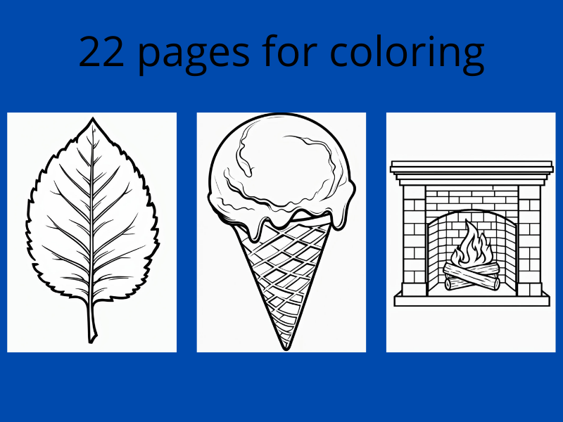 22 Fun & Educational Coloring Pages Bundle