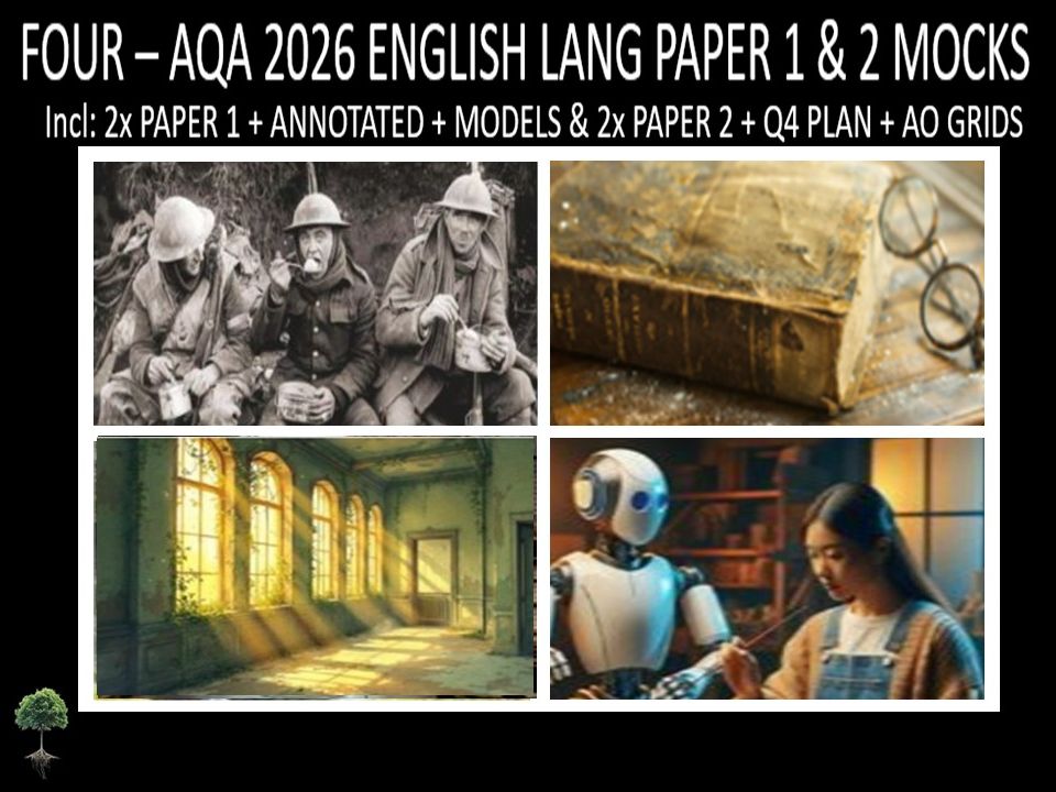 FOUR - AQA PAPER 1 & 2 | 2026 FULL MOCKS | ANNOTATED | Q4 PLAN | AO GRIDS | MODELS