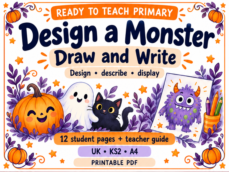 Design a Monster | KS2 Halloween Draw and Write