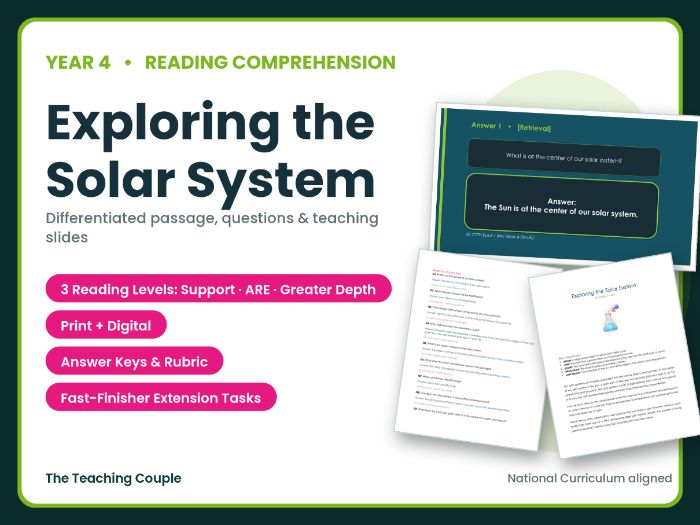 The Solar System Reading Comprehension Bundle | Year 4 (KS2)