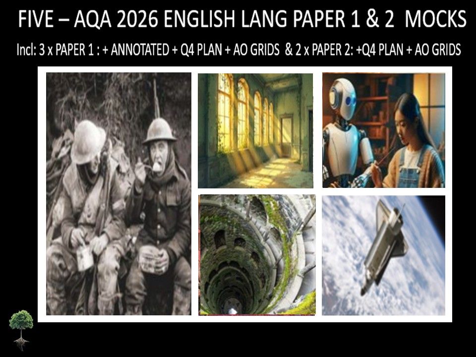 FIVE - AQA PAPER 1 & 2 | 2026 FULL MOCKS | ANNOTATED | Q4 PLAN | AO GRIDS