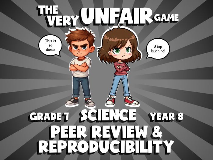 Peer Review & Reproducibility VERY UNFAIR GAME | No-Prep Year 8 Science Review Activity