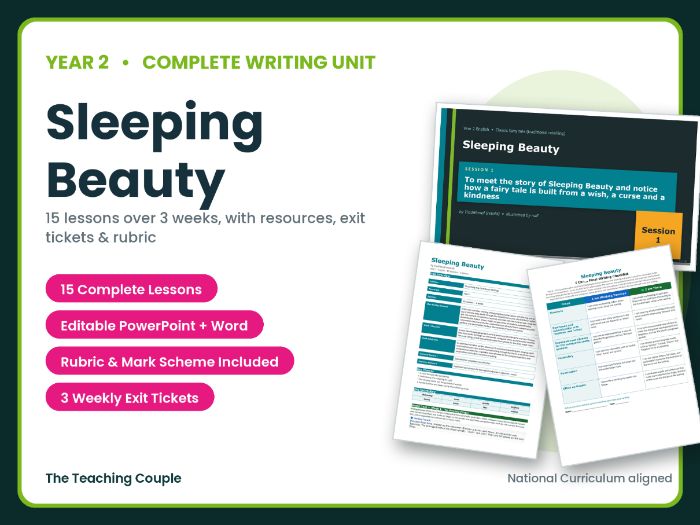 Sleeping Beauty | Year 2 English Unit | 15 Complete Lessons + Resources + Mark Scheme