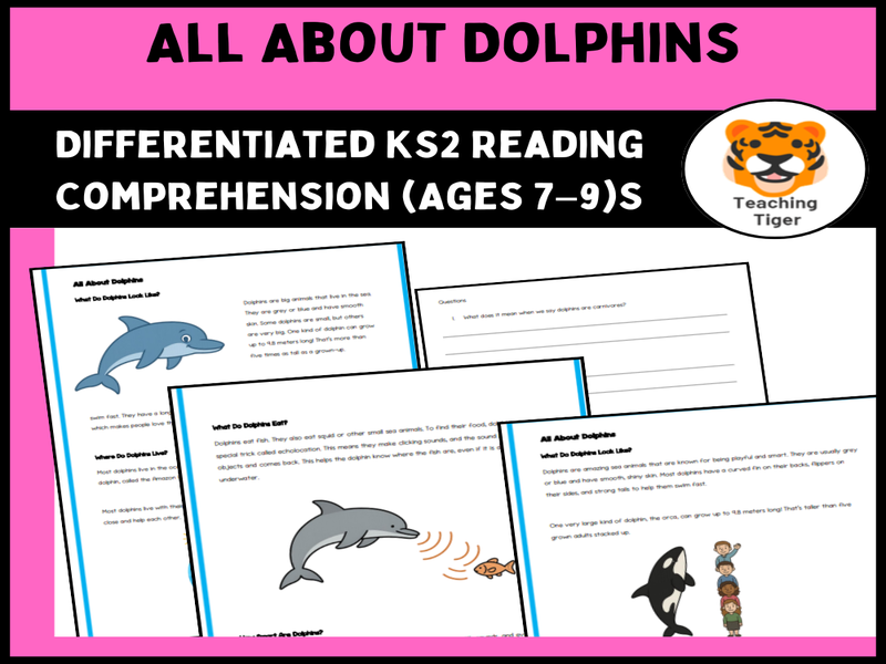 All About Dolphins – Differentiated Reading Comprehension (Ages 7–9)