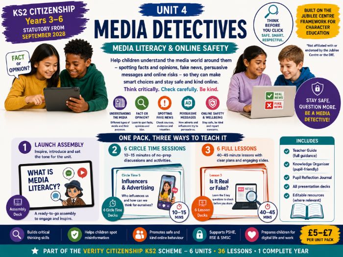 KS2 Citizenship: Media Detectives | Media Literacy & Online Safety