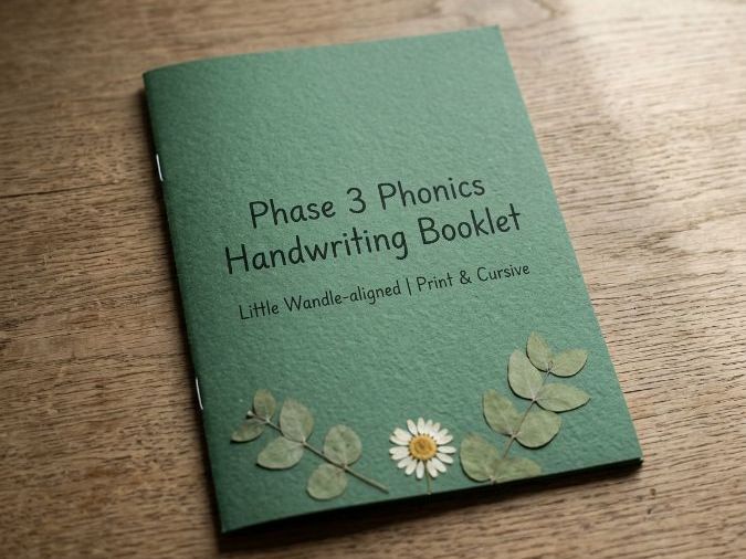 Phase 3 Phonics Handwriting Booklet | Little Wandle-aligned | Print & Cursive