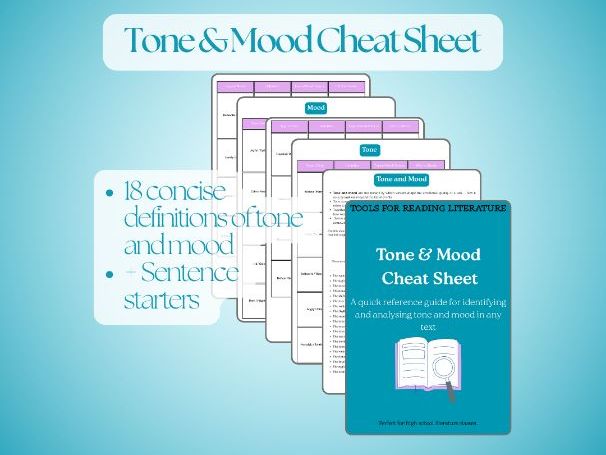 Tone & Mood Cheat Sheet (GCSE, BFI & A-Level English)