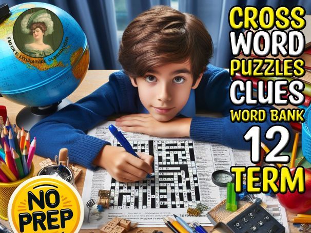 Literary Genres #15 ELA Vocabulary Crossword Puzzles Sub Plan