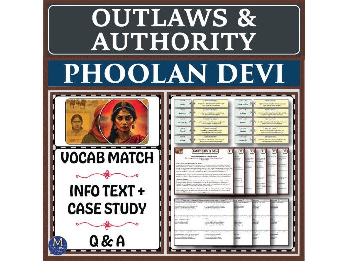 Outlaws & Authority Phoolan Devi Reading Comprehension Activity Center History