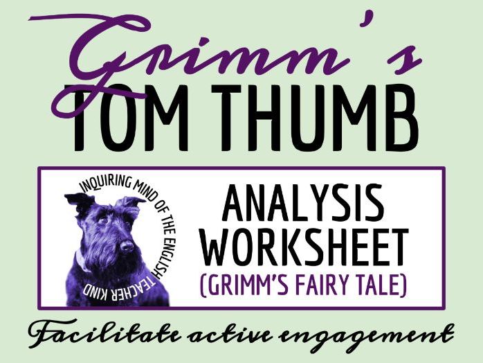 "Tom Thumb" Close Reading Analysis Worksheet | Brothers Grimm Fairy Tale