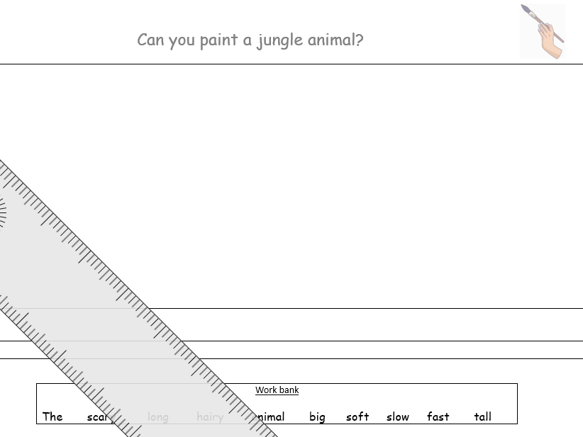 Paint a jungle animal worksheet