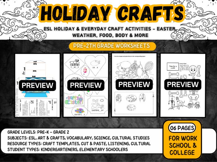 ESL Holiday & Everyday Craft Activitie