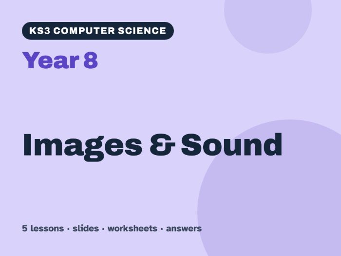 KS3 Computer Science Year 8: Images & Sound – 5 lessons