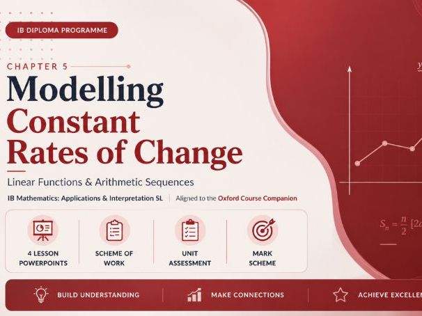 IB DP Math A&I SL — Ch 5: Modelling Constant Rates of Change — Complete Unit(4 Lessons + SOW + Exam)
