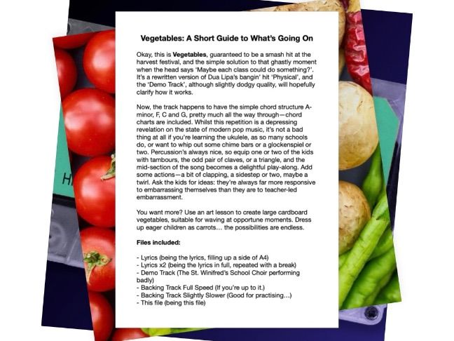 Vegetables - Harvest Festival Song - MP3s and Lyrics Included