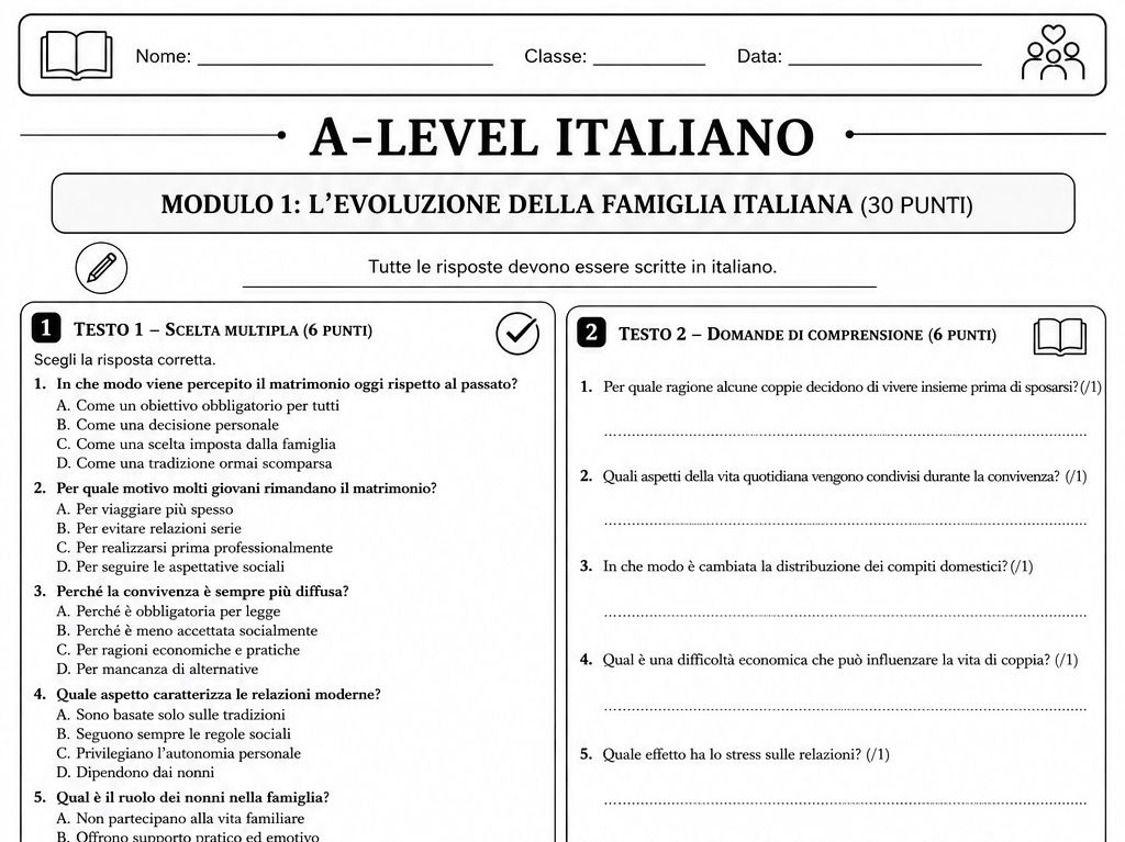 Italian A level listening resources