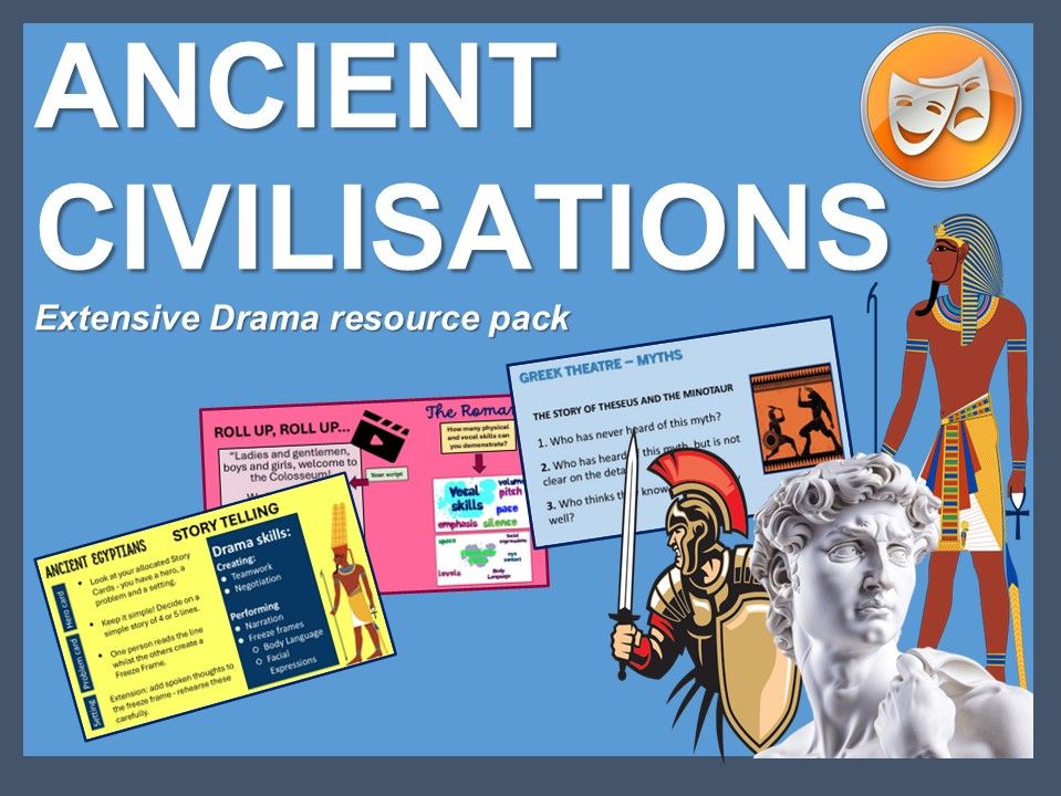 Ancient Civilisations - Egyptians, Romans and Greeks: Extensive Drama resource bundle