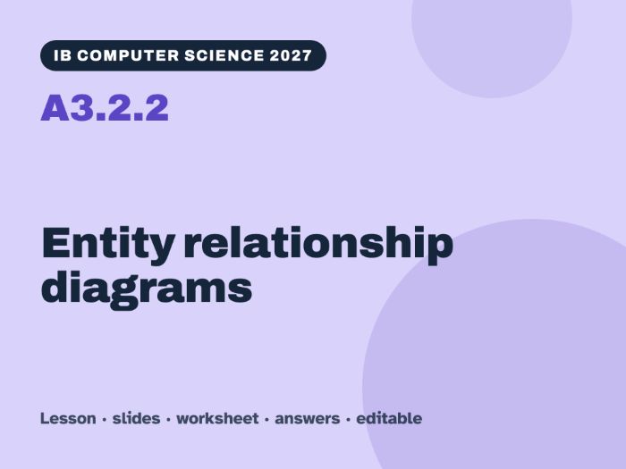 IB Computer Science 2027 – A3.2.2 Entity relationship diagrams – Lesson & Worksheet