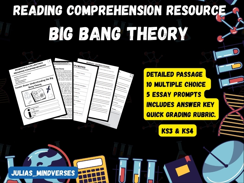 Big Bang Theory Reading Comprehension with Questions for KS3 and KS4 Science