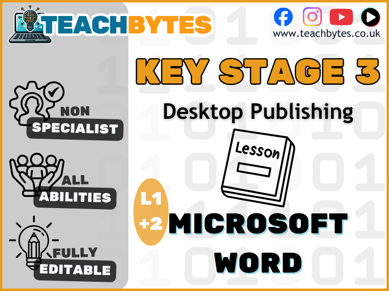 KS3 Desktop Publishing: L1+2 Microsoft Word