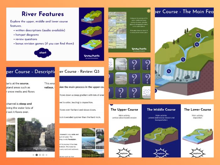 KS3/GCSE Geography - River Course and Features: Interactive Lesson