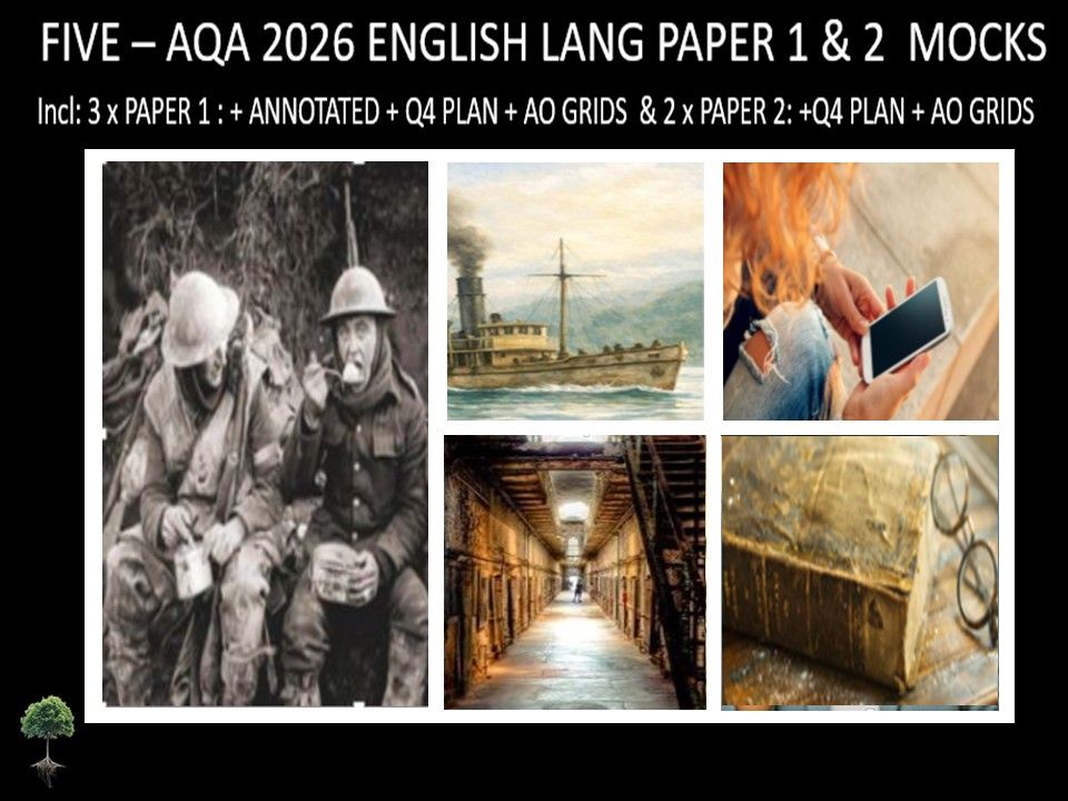 FIVE - AQA PAPER 1 & 2 | 2026 FULL MOCKS | ANNOTATED | Q4 PLAN | AO GRIDS