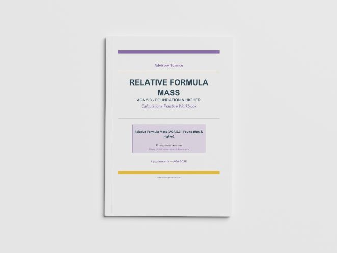 Relative Formula Mass (Mr) - AQA GCSE Chemistry Practice Book