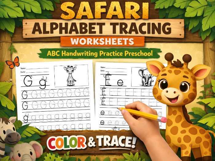 Safari Alphabet Tracing ABC
