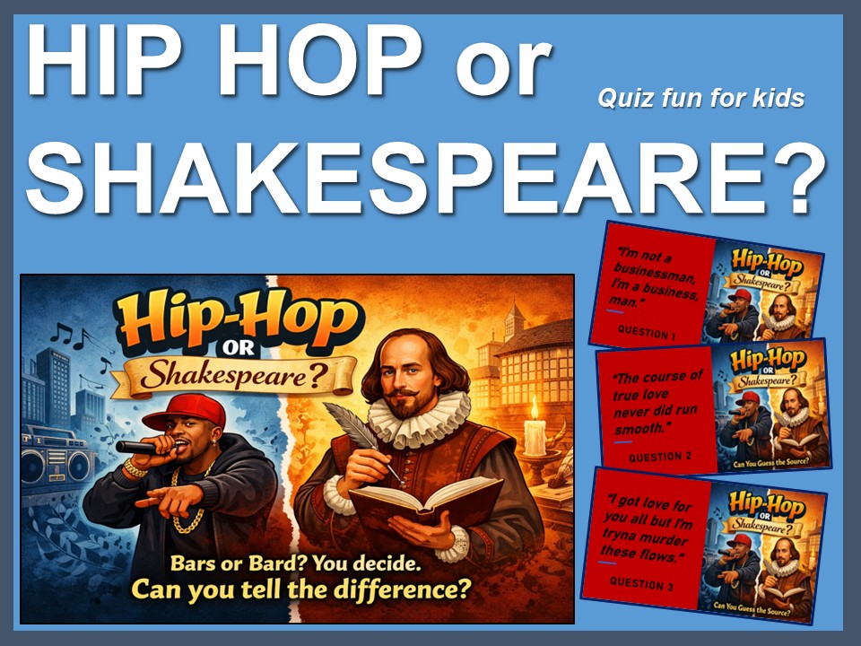 Hip Hop or Shakespeare?: Shakespeare Quiz for kids