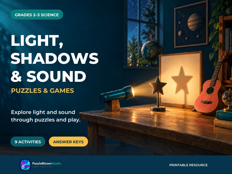 Light, Shadows & Sound Puzzles & Games | Grades 2–3