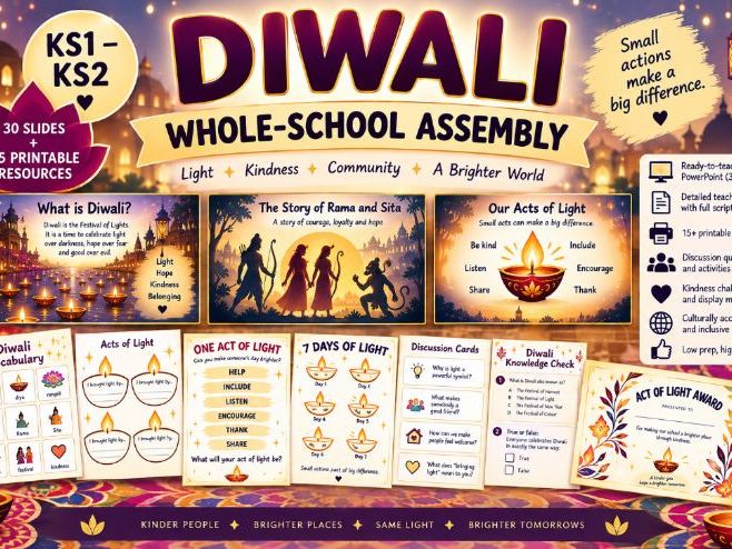 Diwali Whole-School Assembly Pack | KS1 & KS2