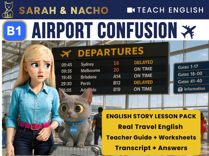 Airport | B1 ESL Travel English Lesson