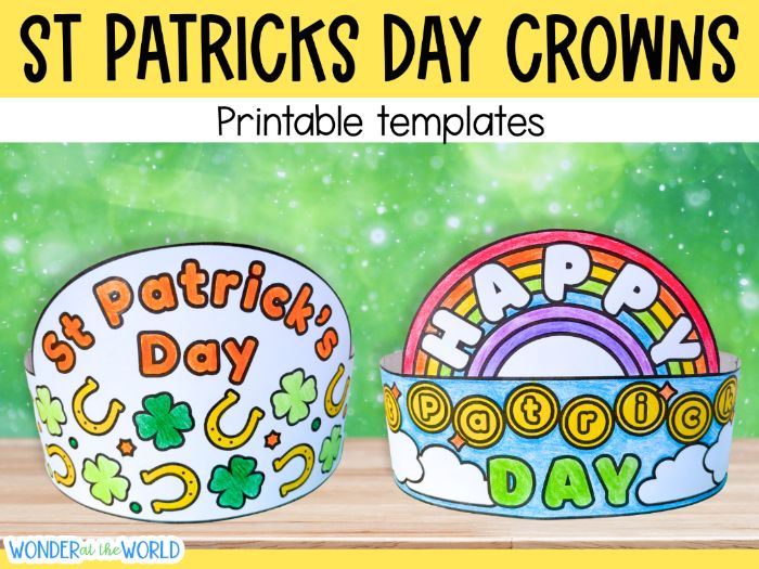 St Patrick's Day crown headband craft KS1