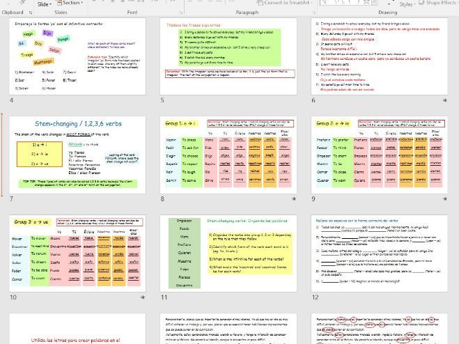 GCSE Spanish Grammar: Presente Irregular