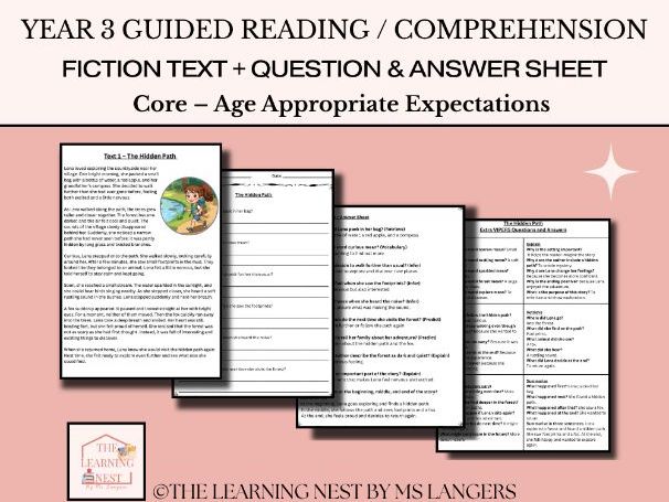 Year 3 Guided Reading Fiction Text Comprehension