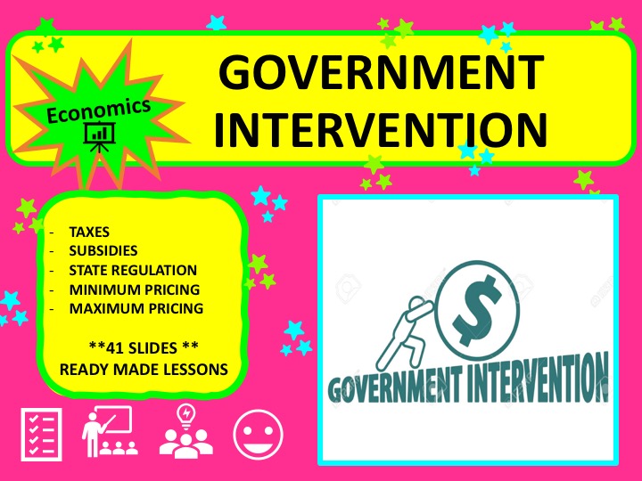 A Level Economics Government Intervention to correct Market Failure