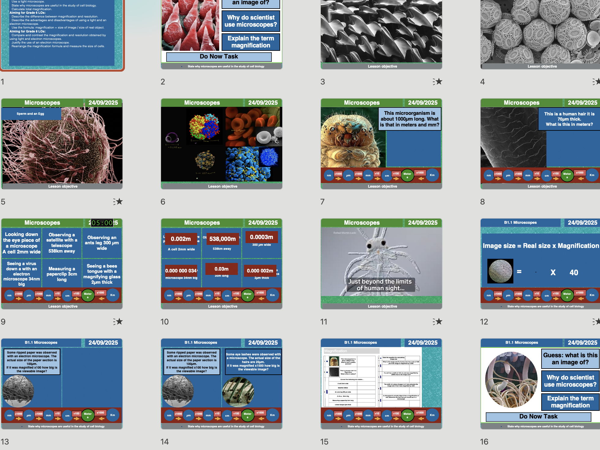 Complete AQA GCSE Biology B1 Bundle – Cell Biology (Lessons B1.1 to B1.10)