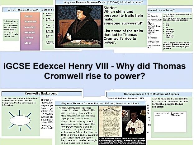 Edexcel iGCSE History Henry VIII - Thomas Cromwell Rise to Power