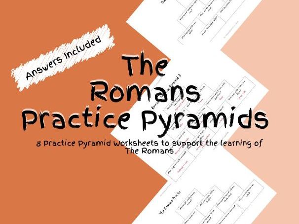 8 History The Romans Practice Pyramid Worksheets PDF