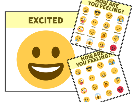 Emoji feelings and emotions display / chart