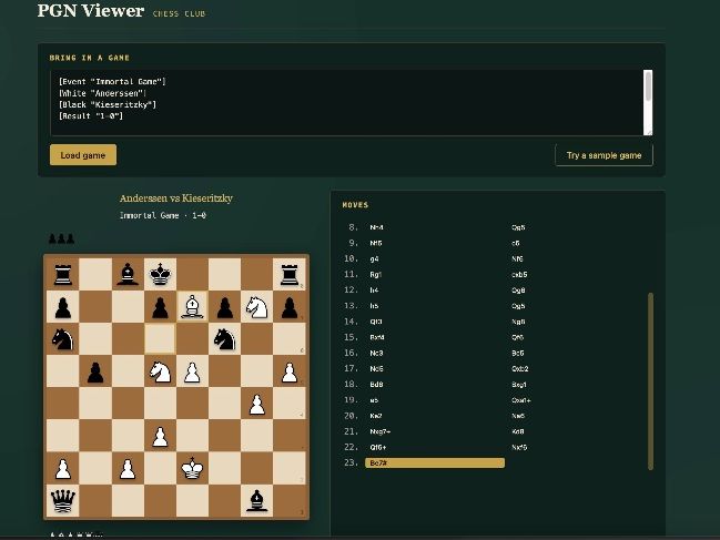 Chess PGN Viewer: 25,000+ Classic Games
