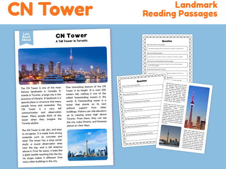 CN Tower Reading Comprehension | Landmark Reading Passage & Questions