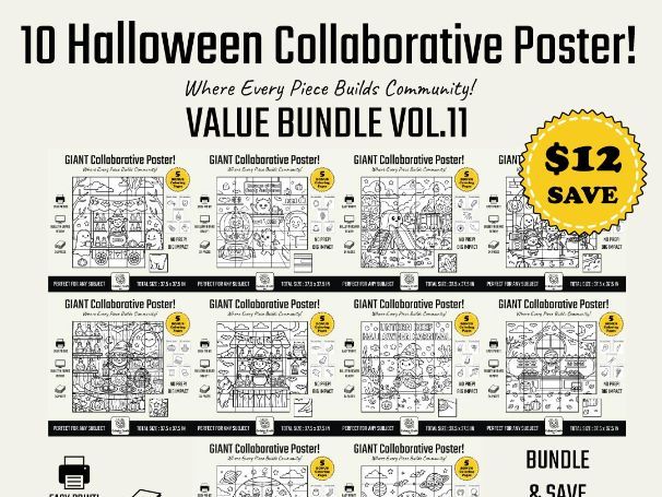 Halloween Collaborative Poster Bundle Vol.11 Bulletin Board