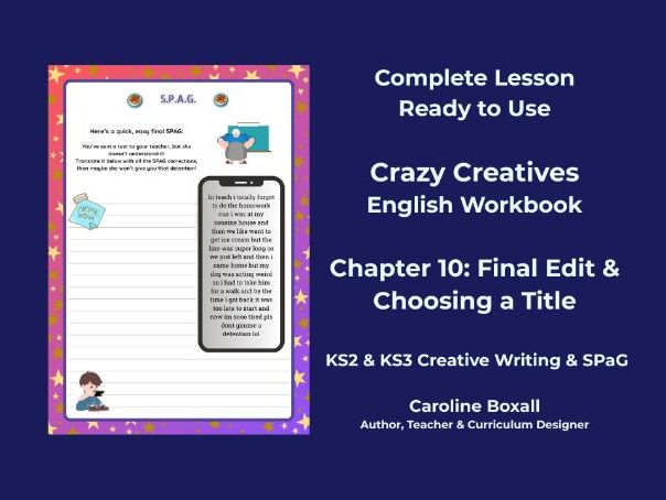 Final Edit & Book Titles (Ch 10)