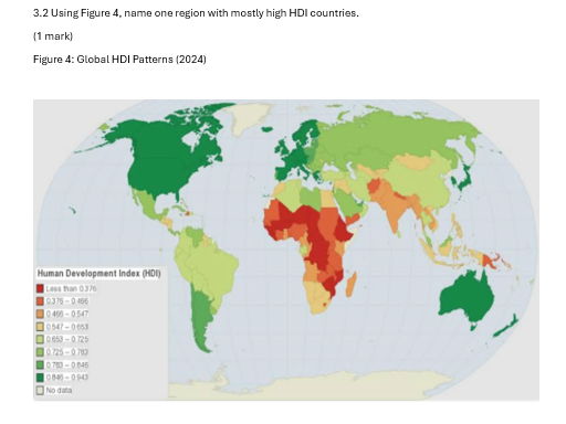 AQA Geography Paper 2 Example Paper   plus mark scheme