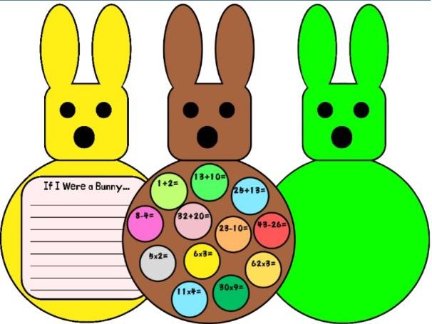 Easter Bunny Writing Craft | Spring Math & Writing Activities For Bulletin Board