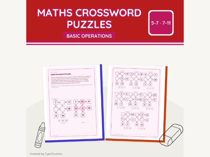 Maths Crossword Puzzles | 9 No-Prep Sheets